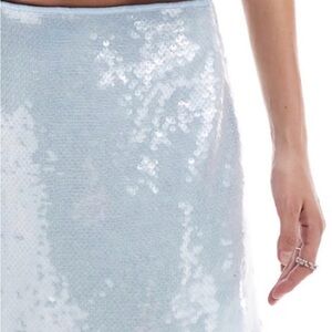 Abercrombie & Fitch Blue Ice  Sequin Mini Skirt